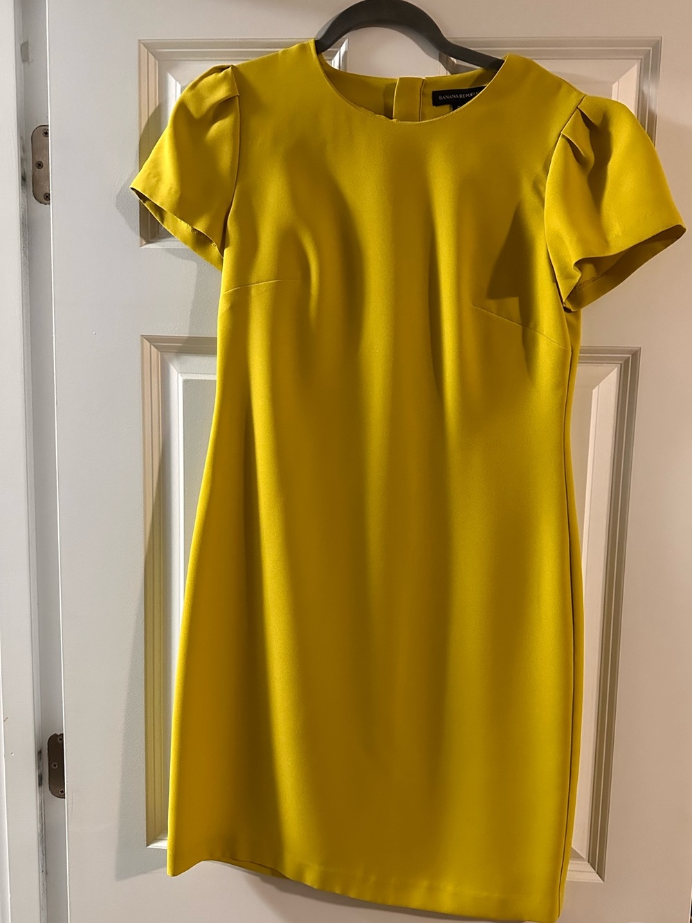 Banana Republic Chartreuse Mini Shift Dress